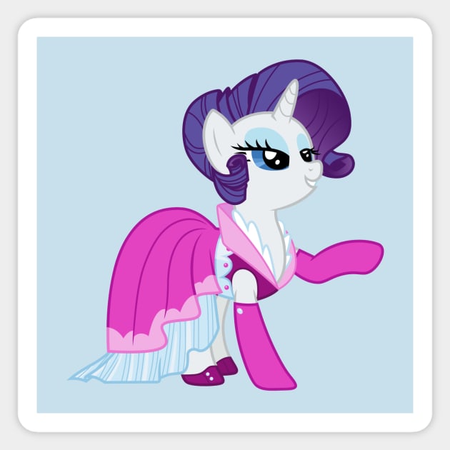 Rarity in a pink dress 1 My Little Pony Sticker TeePublic